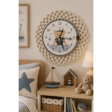 Home İnn Sevimli Denizci Ayıcık Temalı Çocuk Odası Saati 43 cm