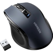 Ugreen 45390 MU006 Dual Mode 4000DPI 2.4ghz Kablosuz ve Bluetooth Sessiz Optik Mouse Siyah