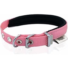 Die Grup Konfor Dokuma Köpek Boyun Tasması, Pembe, 1.5X25-30 cm