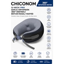 Chiconom Q-Neck Pro Şarjlı Ortopedik 360° Destekli Boyun Masaj Yastığı