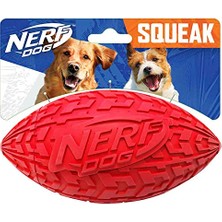 Die Grup Interaktif Squeaker'lı Lastik Futbol Köpek Oyuncağı, Hafif, Dayanıklı ve Suya Dayanıklı, Orta/büyük Irklar Için 15 cm Çap, Tek Birim, Kırmızı