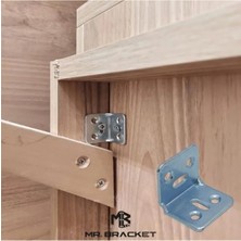 Premini 10 Adet L Demir Gönye Köşebent 30X25X25MM, Mobilya ve Raf Bağlantısı