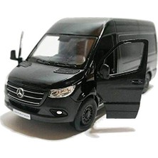 Die Grup 1:48 Die-Döküm 2020 Mercedes-Benz Sprinter Van Araba Modeli ile Kutusu Koleksiyonu Oyuncak (Siyah)