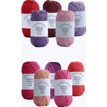 Die Grup Pembe Tonları 25 Gram Mini Cotton SERISI%100 Pamuk Örgü Ipi 10 Renk Punch ve Amigurumi Ipi