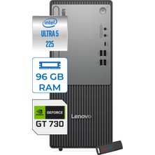 Lenovo Thinkcentre Neo 50T Gen 6 Intel Core Ultra 5 225 Upto 4.9ghz 96GB Ddr5 512GB SSD 4GB/GT730 WIN11HOME Mini Tower Masaüstü Bilgisayar 13BD007UTR25H32+ZETTAUSBBELLEK