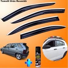 Friemats Fiat Tipo Mügen Cam Rüzgarlığı Abs Nikelaj Krom Cam Rüzgarlığı Tüm Kasalar + Ebrayn Lastik Parlatıcı