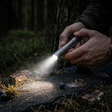 Gaman Mini LED El Feneri - Klipsli Taşınabilir Cep Feneri 1W Led, Kemere Çantaya Takılabilir