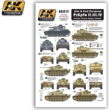Ak Interactive AK 812 1/35 Axis&Doğu Avrupa Pz.Kpfw II/III/IV Tank Dekalleri
