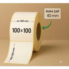 100*100 Termaletiket Kargo Etiketi 500 Sarım 5 Rulo