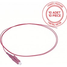 Alfafonet Lc/pc Multimode Tight Buffer Om4 1 Metre Fiber Optik Pigtail 1 Paket - 10 Adet