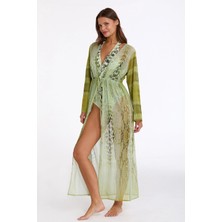 Marmara Qumasch Argento 2106-3025 Kadın Önü Açık Uzun Kaftan