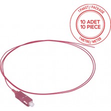 Alfafonet Sc/pc Multimode Tight Buffer Om4 1 Metre Fiber Optik Pigtail 1 Paket - 10 Adet