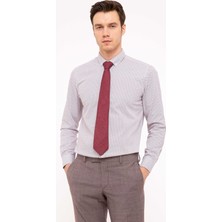 Cacharel Erkek Kırmızı Slim Fit Uzun Kollu Gömlek 50202007-VR030