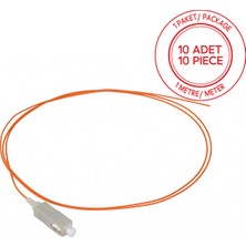 Alfafonet Sc/pc Multimode Tight Buffer Om2 1 Metre Fiber Optik Pigtail 1 Paket - 10 Adet