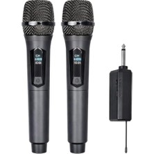 Die Grup YK-MC448 Çift El Kablosuz Mikrofon Seti – 2.4g Uhf Wireless, 50 M Menzil, Alıcılı, Sahne Sunum Karaoke Uyumlu