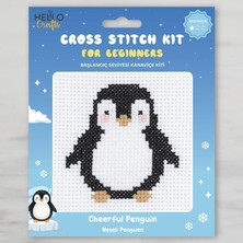 Hello Başlangıç Seviyesi Kanaviçe Kiti - Neşeli  Penguen