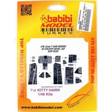 Babibi BD3-0020 1/48 Ölçek, F-101B Voodoo Kitty Hawk Için Kokpit Seti, Dekal Çıkartma