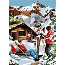 Seg Goblen 45X60CM - 929.577 Beyaz Vadide Kayakçılar