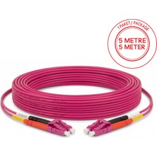 Alfafonet Lc/pc-Lc/pc Multimode Om4 Dupleks 5 Metre Fiber Patch Cord