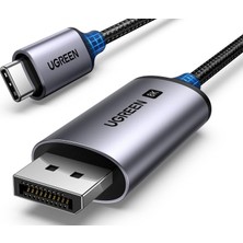 Ugreen 25157 CM556 8k 60Hz 4K 240Hz Dijital Yüksek Çözünürlüklü V1.4 Usb-C To Displayport Görüntü ve Ses Aktarım Kablosu Örgülü 1metre