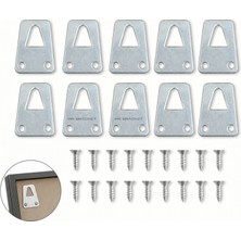 Mr.Bracket 10 Ad. Düz Üçgen Tablo Askısı No:1 - Metal Çerçeve Askı Aparatı - Vidalı Fotoğraf Resim Asma Kancası