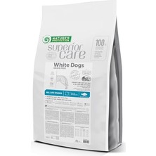 Die Grup Nature's Protection Superior Care Beyaz Tüylü Köpekler Için Tahılsız Beyaz Balıklı Tüm Irklar ve Tüm Yaşam Evreleri Köpek Maması 10KG