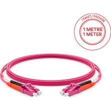 Alfafonet Lc/pc-Lc/pc Multimode Om4 Dupleks 1 Metre Fiber Patch Cord