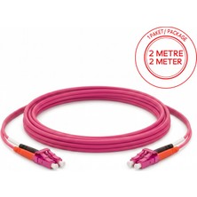 Alfafonet Lc/pc-Lc/pc Multimode Om4 Dupleks 2 Metre Fiber Patch Cord