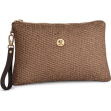 Pazarvia Shop Dokuma Hasır Desenli Clutch Çanta