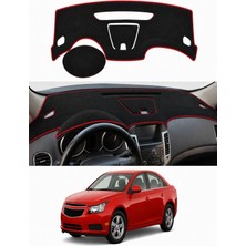 E-BİZ Chevrolet - Cruze (2008-2011) Uyumlu Torpido Koruma Kılıfı - Kırmızı Şeritli
