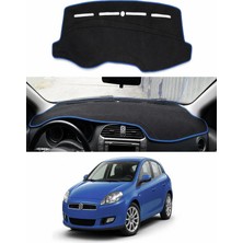 E-BİZ Fiat - Bravo (2007-2014) Uyumlu Torpido Koruma Kılıfı - Mavi Şeritli