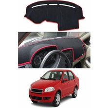 E-BİZ Fiat - Siena (2005-2012) Uyumlu Torpido Koruma Kılıfı - Kırmızı Şeritli