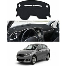 E-BİZ Citroen - C4 (2010-2020) Uyumlu Torpido Koruma Kılıfı - Gri Şeritli