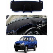 E-BİZ Honda - Cr-V (2002-2006) Uyumlu Torpido Koruma Kılıfı - Mavi Şeritli