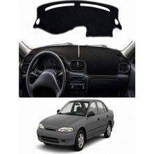 E-BİZ Hyundai - Accent Yumurta Kasa (1994-2000) Uyumlu Torpido Koruma Kılıfı - Gri Şeritli
