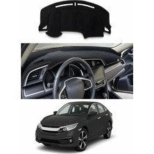 E-BİZ Honda - Civic Fc5 (2016-2021) Uyumlu Torpido Koruma Kılıfı - Siyah Şeritli