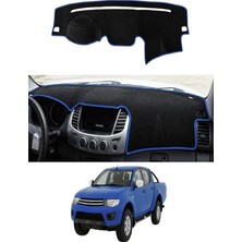 E-BİZ Mitsubishi - L200 (2005-2015) Uyumlu Torpido Koruma Kılıfı - Mavi Şeritli