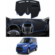 E-BİZ Ford - Tourneo Connect (2013-2022)_2 Uyumlu Torpido Koruma Kılıfı - Mavi Şeritli