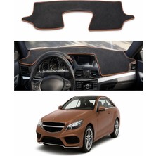 E-BİZ Mercedes-Benz - E-Serisi Coupe C207 (2009-2017) Uyumlu Torpido Koruma Kılıfı - Kahverengi Şeritli