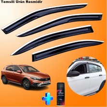 Friemats Fiat Egea Cross Mügen Cam Rüzgarlığı Abs Nikelajlı Cam Rüzgarlığı 2021 Sonrası 4 Lü + Ebrayn 150 ml Koku