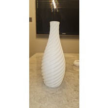 Orcyeva Modern Yivli Spiral Tasarım 3D Dekoratif Vazo