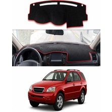 E-BİZ Kia - Sorento (2002-2009) Uyumlu Torpido Koruma Kılıfı - Kırmızı Şeritli