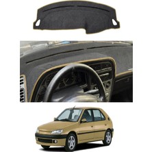 E-BİZ Peugeot - 306 (1993-2002) Uyumlu Torpido Koruma Kılıfı - Taba Şeritli