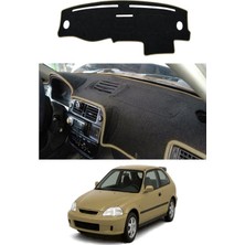 E-BİZ Honda - Civic Ej-Ek-Em (1995-2000) Uyumlu Torpido Koruma Kılıfı - Taba Şeritli