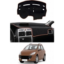 E-BİZ Peugeot - 307 (2001-2008) Uyumlu Torpido Koruma Kılıfı - Kahverengi Şeritli