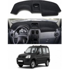 E-BİZ Peugeot - Partner (2002-2008) Uyumlu Torpido Koruma Kılıfı - Siyah Şeritli