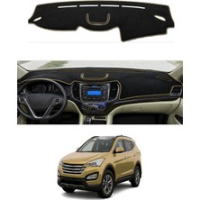 E-BİZ Hyundai - Santa Fe (2012-2017) Uyumlu Torpido Koruma Kılıfı - Taba Şeritli