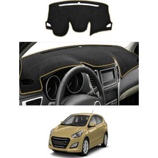 E-BİZ Hyundai - I30 (2011+) Uyumlu Torpido Koruma Kılıfı - Taba Şeritli