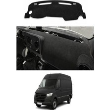 E-BİZ Mercedes-Benz - Sprinter (2018+) Uyumlu Torpido Koruma Kılıfı - Siyah Şeritli