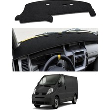 E-BİZ Renault - Trafic 1 (2001-2014) Uyumlu Torpido Koruma Kılıfı - Siyah Şeritli